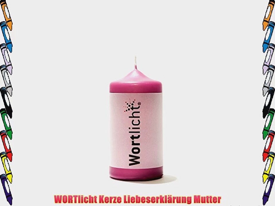 WORTlicht Kerze Liebeserkl?rung Mutter