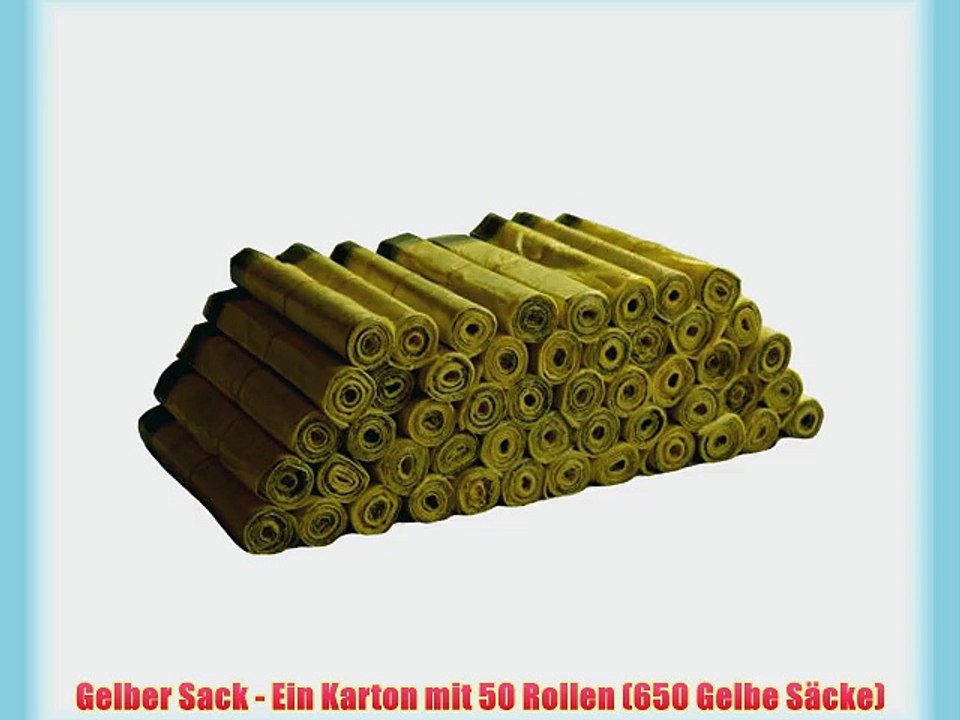 Gelber Sack - Ein Karton mit 50 Rollen (650 Gelbe S?cke)