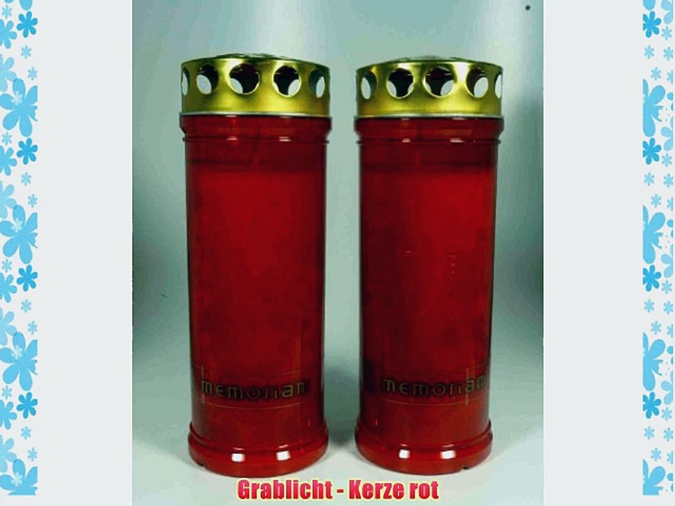 Grablicht-Kerze rot 20/7 cm - 20 St?ck - 3794 - 7 Tage Brenndauer - (Ewiglicht-?lkerze) - Grabkerze