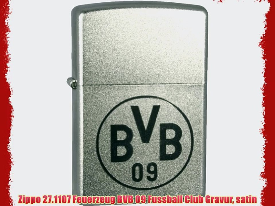 Zippo 27.1107 Feuerzeug BVB 09 Fussball Club Gravur satin