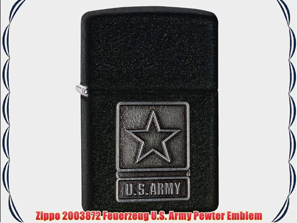 Zippo 2003872 Feuerzeug U.S. Army Pewter Emblem
