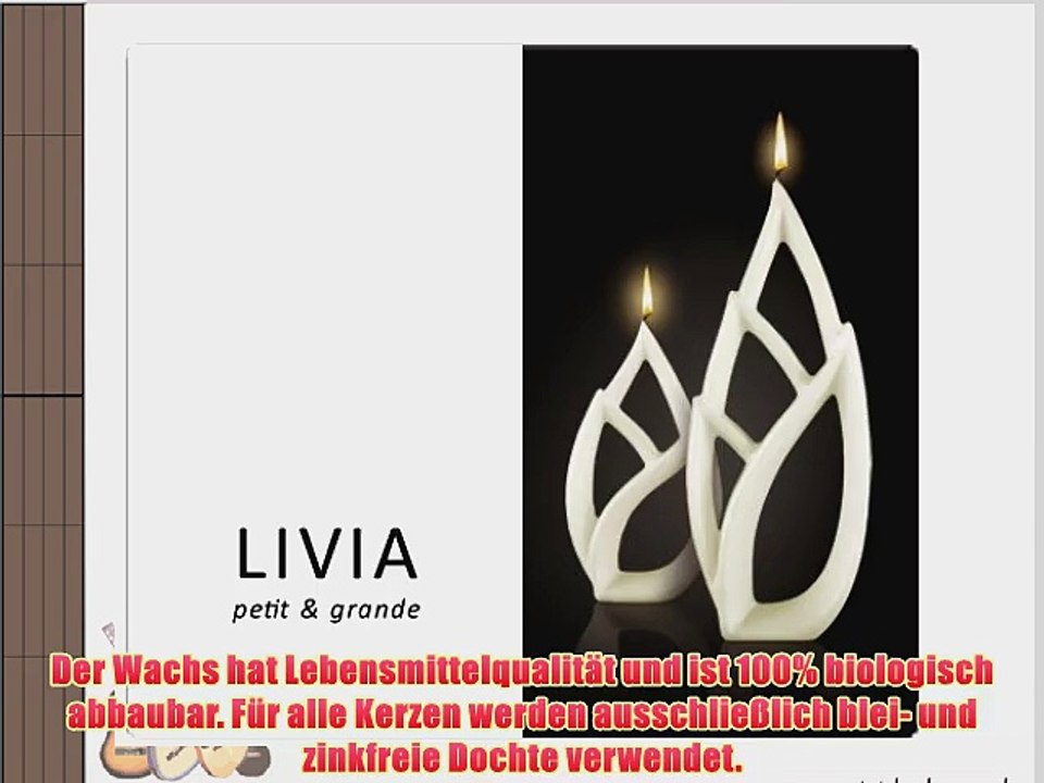 Geschenkset Originelle Kerze - LIVIA Grande - Das Blatt - Kerze mit abwechselnden Flammen mit