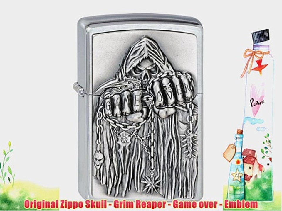 Original Zippo Skull - Grim Reaper - Game over - Emblem