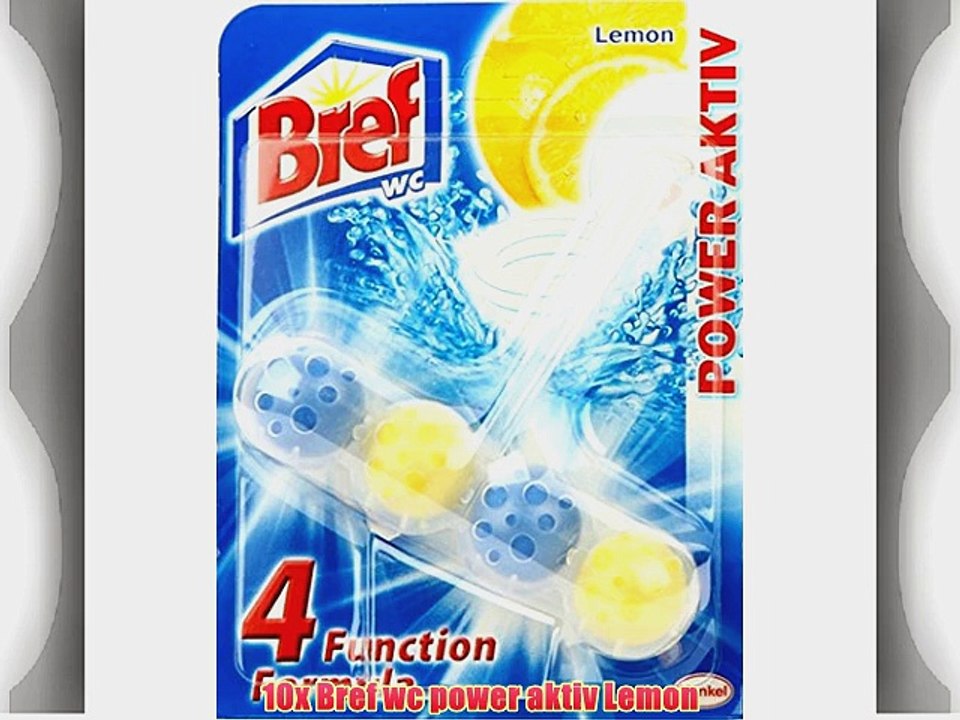 10x Bref wc power aktiv Lemon