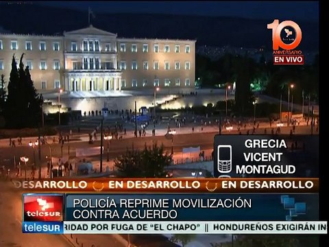 Grecia: se registran disturbios en la Plaza Syntagma de Atenas