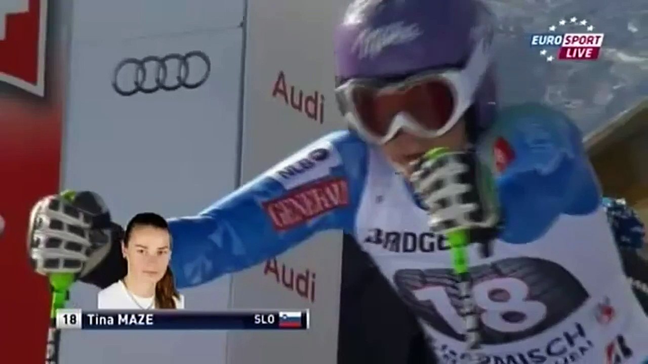 Tina Maze wins DH in Ga-Pa