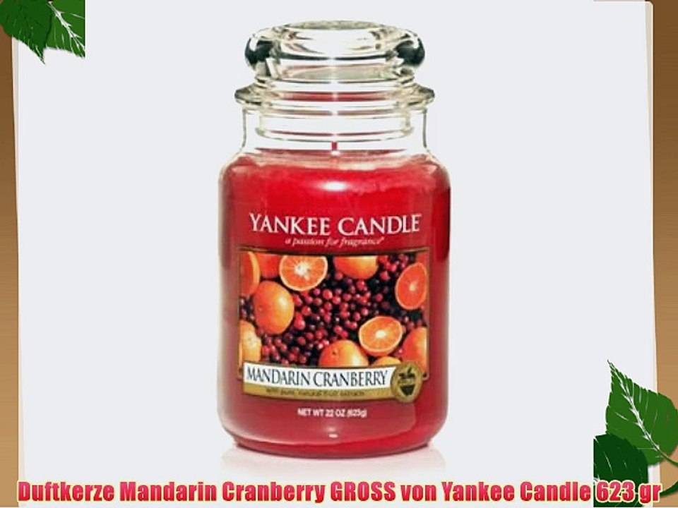 Duftkerze Mandarin Cranberry GROSS von Yankee Candle 623 gr