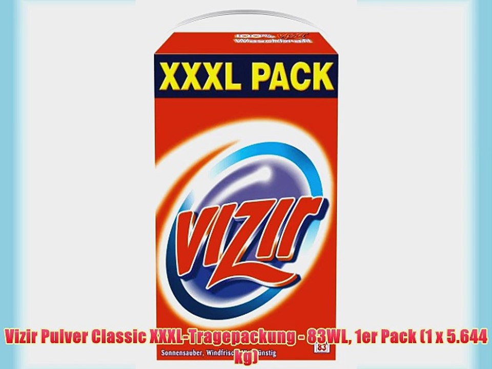 Vizir Pulver Classic XXXL-Tragepackung - 83WL 1er Pack (1 x 5.644 kg)