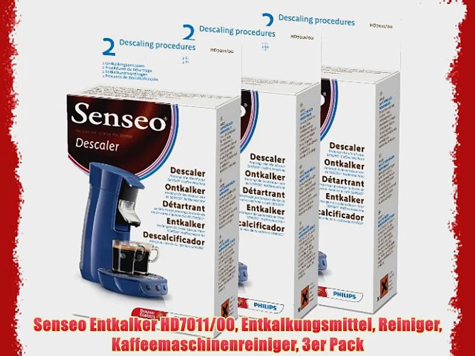Senseo Entkalker HD7011/00 Entkalkungsmittel Reiniger Kaffeemaschinenreiniger 3er Pack