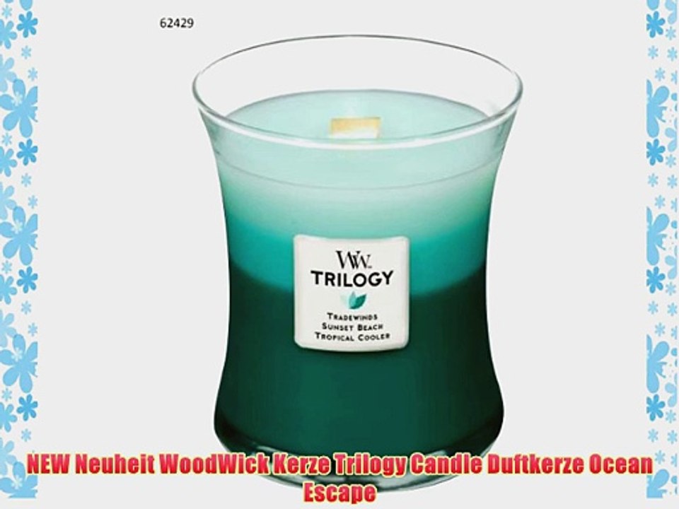 NEW Neuheit WoodWick Kerze Trilogy Candle Duftkerze Ocean Escape