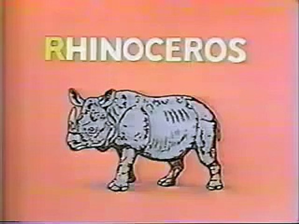 Classic Sesame Street animation - R for Rhinoceros