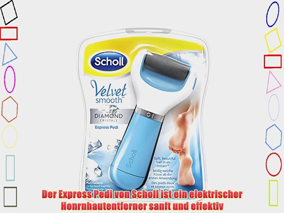 Scholl Velvet Smooth Express Pedi - Vorteilspack mit Feuchtigkeitspflege und Kosmetiktasche