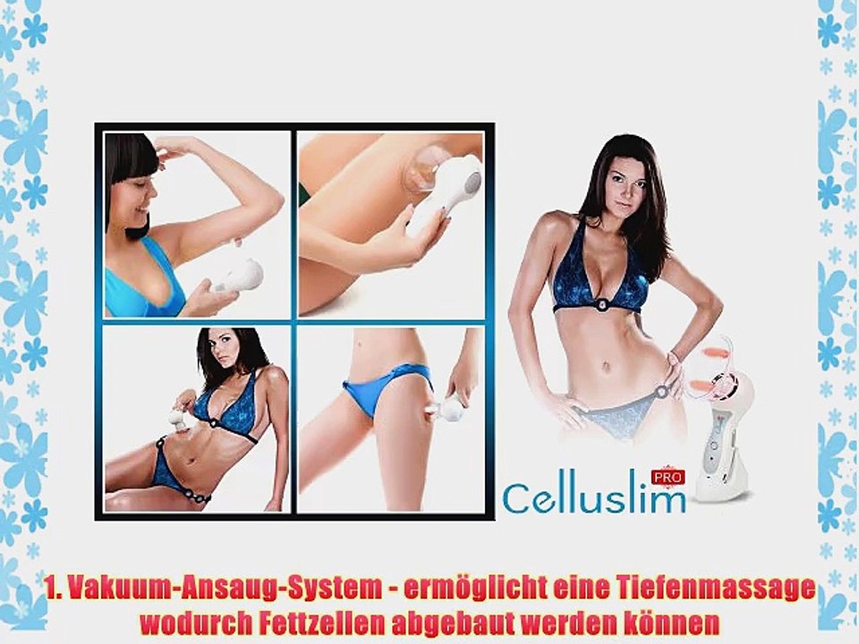 Tolles Geschenk f?r Ihre Freundin / Frau 3in1 Celluslim Pro Vakuum Massageger?t - Anti-Cellulite
