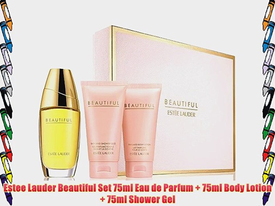 Estee Lauder Beautiful Set 75ml Eau de Parfum   75ml Body Lotion   75ml Shower Gel