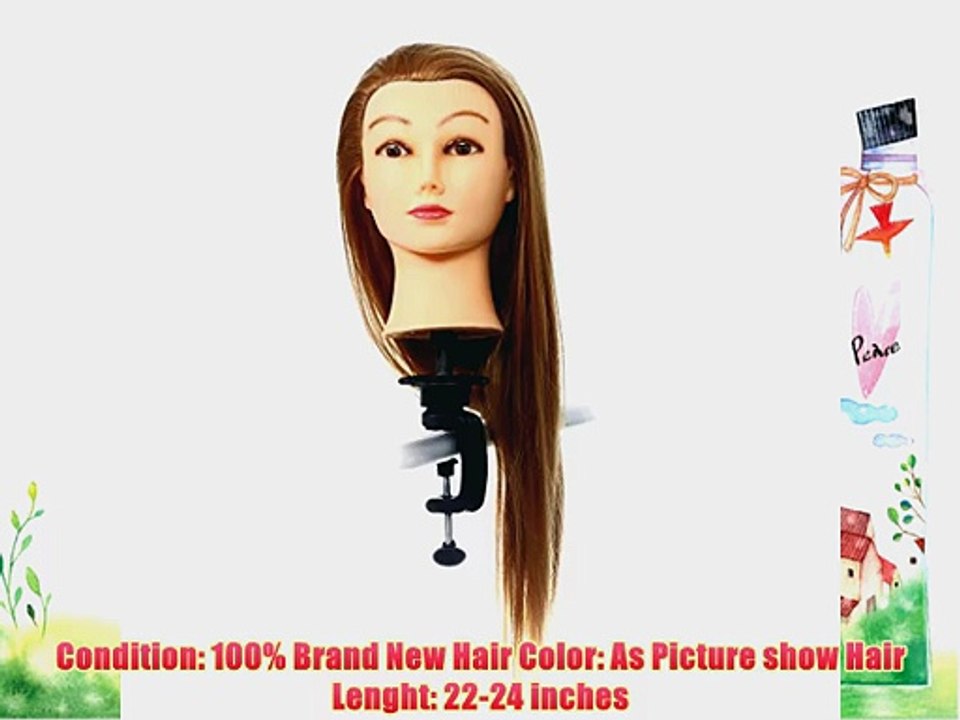 CoastCloud 30% Real Human Hair 25 inch Pratice Study Hair Head Mannequin For Salon Beauty School