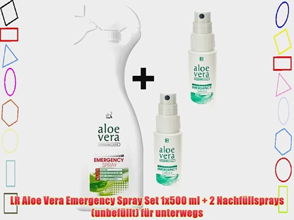 LR Aloe Vera Emergency Spray Set 1x500 ml   2 Nachf?llsprays (unbef?llt) f?r unterwegs