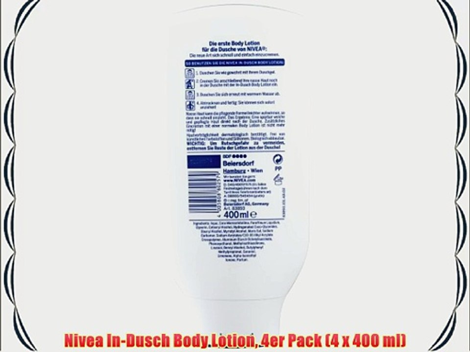 Nivea In-Dusch Body Lotion 4er Pack (4 x 400 ml)