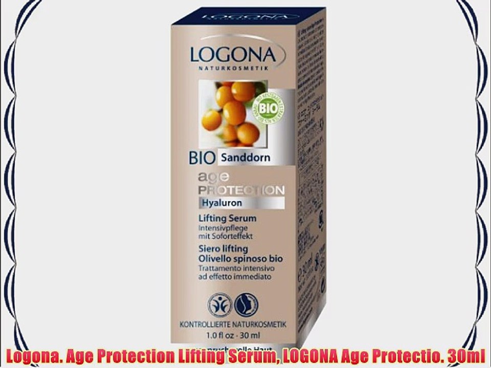 Logona. Age Protection Lifting Serum LOGONA Age Protectio. 30ml
