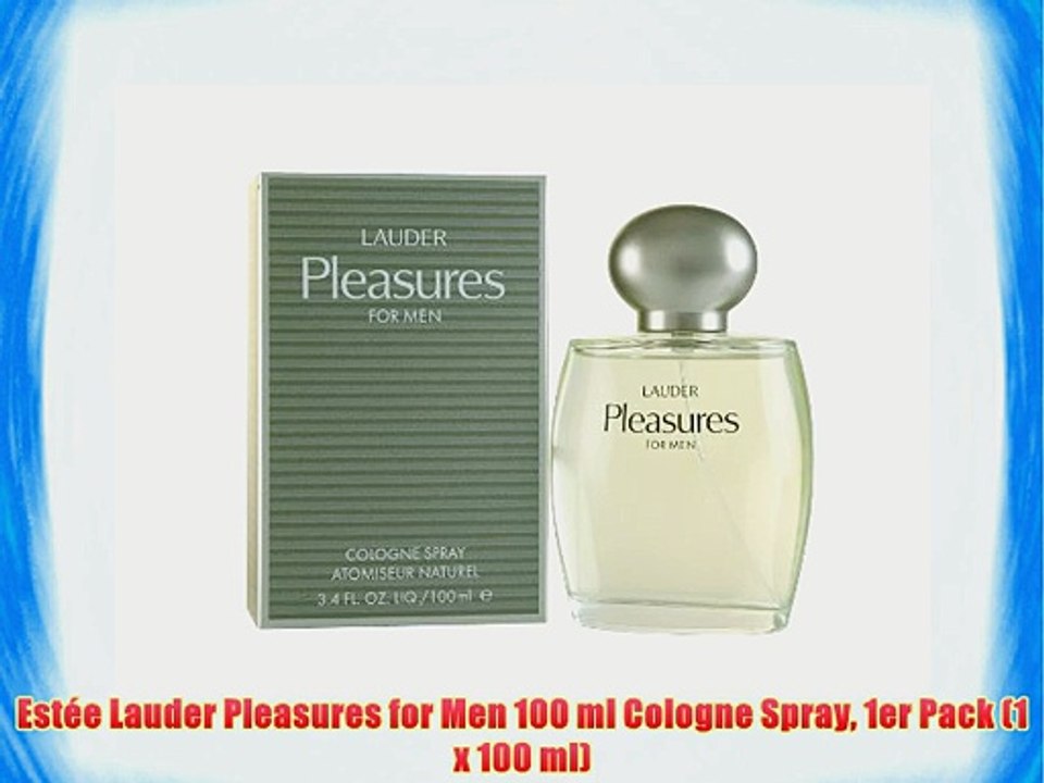 Est?e Lauder Pleasures for Men 100 ml Cologne Spray 1er Pack (1 x 100 ml)