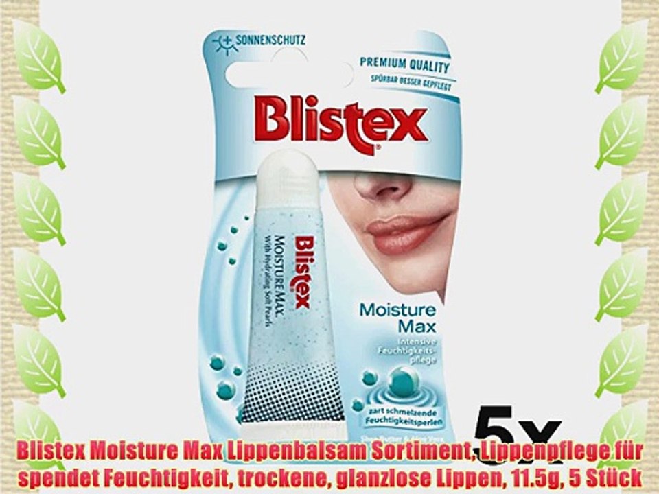 Blistex Moisture Max Lippenbalsam Sortiment Lippenpflege f?r spendet Feuchtigkeit trockene