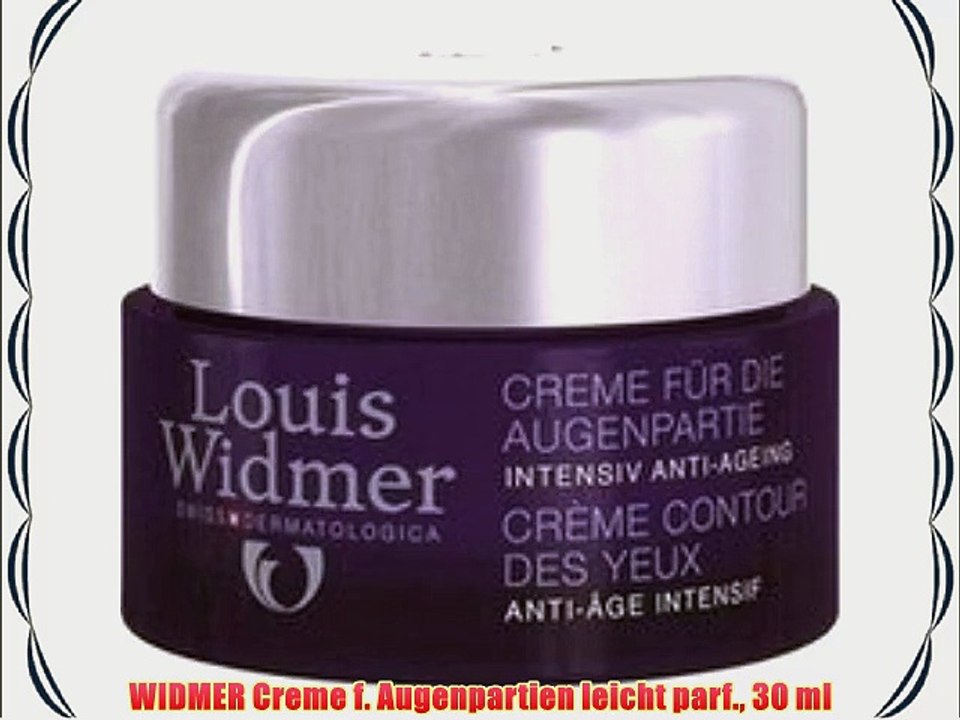 WIDMER Creme f. Augenpartien leicht parf. 30 ml