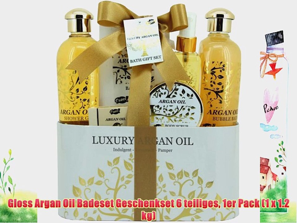 Gloss Argan Oil Badeset Geschenkset 6 teiliges 1er Pack (1 x 1.2 kg)