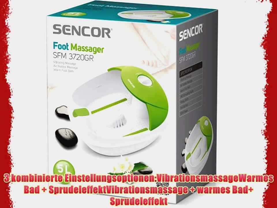 Sencor SFM 3720GR  Fu?massagebad (482 Akupressurstimulationspunkte f?r eine effektive Fu?massage