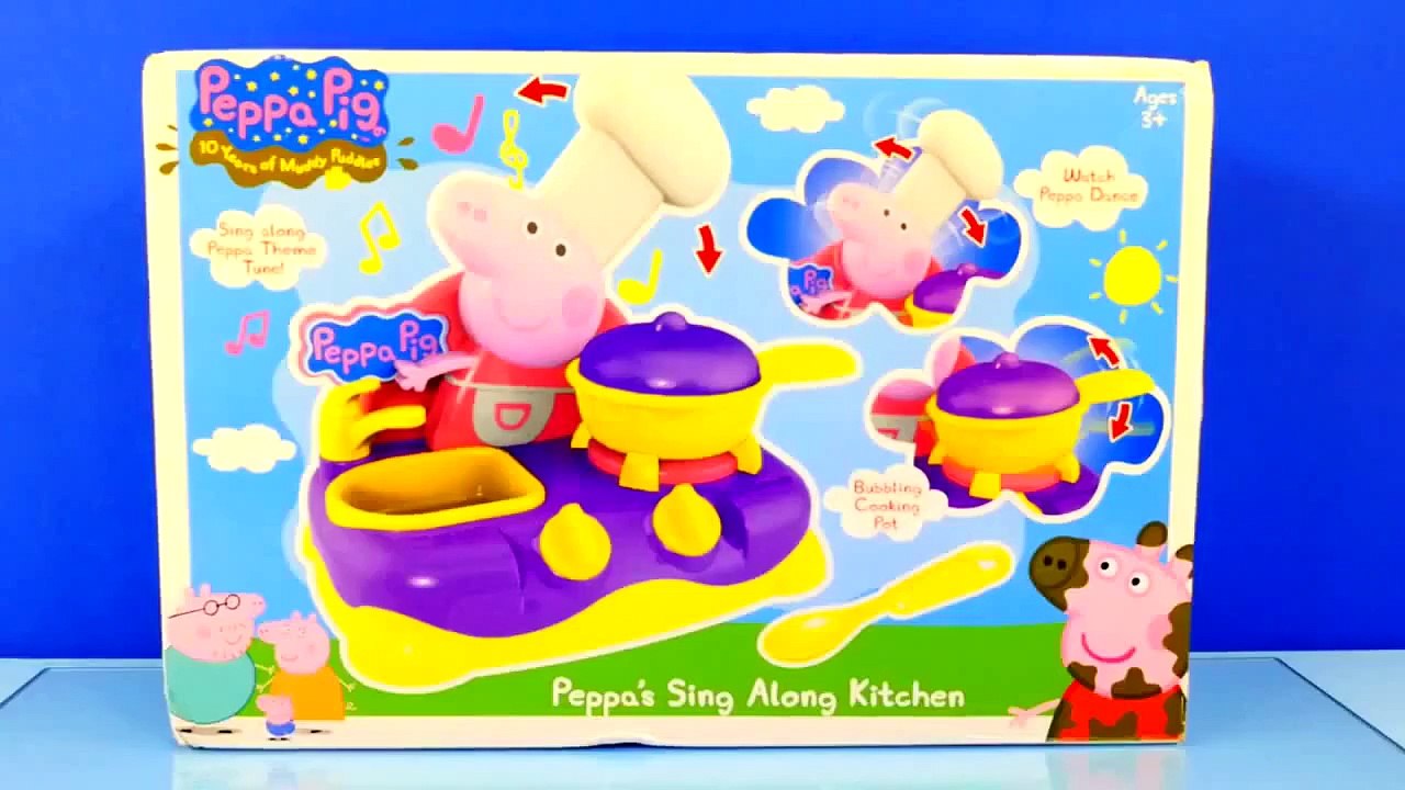 Peppa Pig Sing Along Kitchen Play Doh Muddy Puddles Cooking Playset Peppas Song and Dance Toys