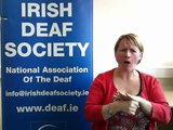 IDS Chairperson announcement for Irish Sign Language Awareness Week 2014