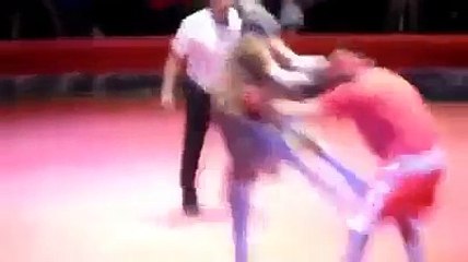 Crazy Man Boxing with kangaroo