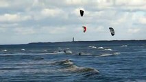 Netherlands Zeeland Kitesurfing or Kiteboarding en vliegeren in Walcheren Zeeland