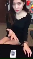 Chinese sexy girl showing some magic amazing