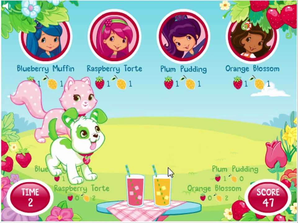 Strawberry Shortcake Cartoon Animation Lets Make Lemonade! Game Play Walkthrough