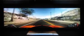 Need for Speed HP played on a custom, three monitor, zero-bezel, mirror box