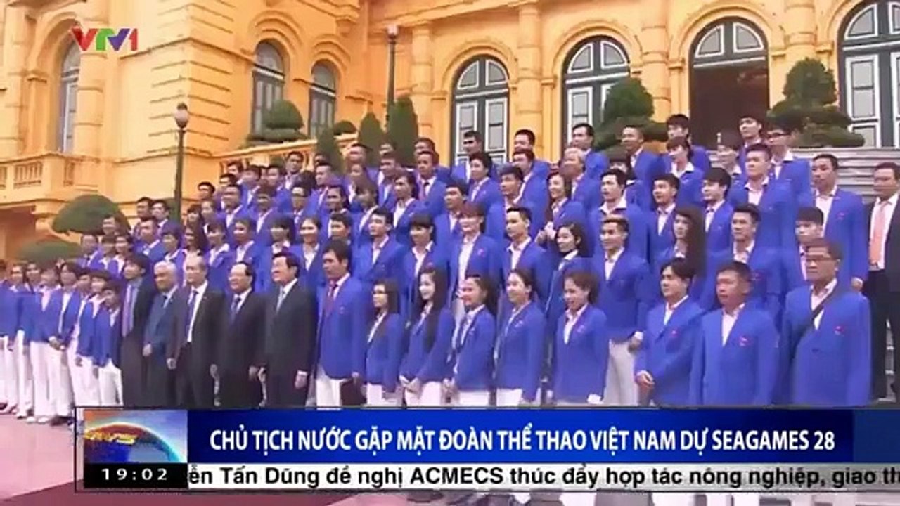 Chu tich nuoc Truong Tan Sang gap mat dtvn du SEA Games 28