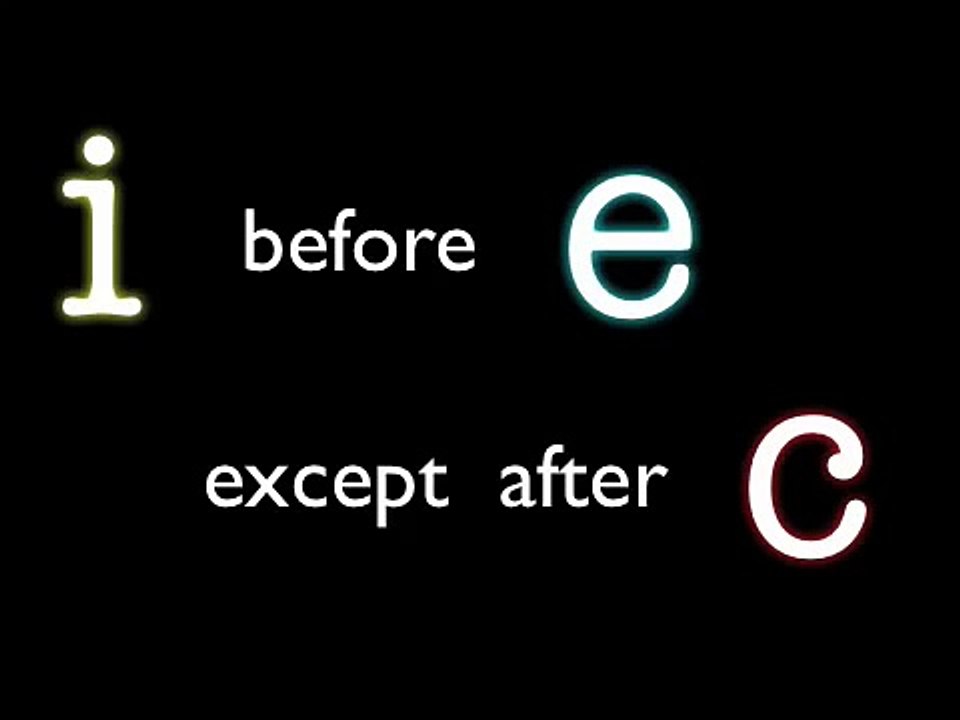 Spelling Rule: i before e