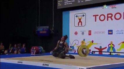 Genesis Rodriguez Gomez collapses during a lift attempt