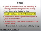 Speed, Velocity, and Acceleration