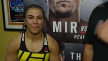 An emotional Jessica Andrade details how much fighting in the UFC has helped her family