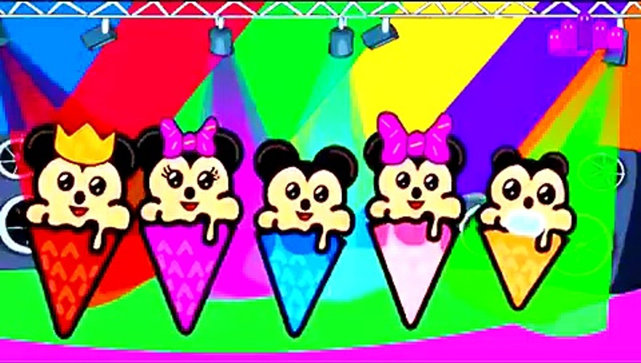 Finger Family Rhymes Mickey Mouse Ice Cream Dancing   Nursery Rhymes  Finger Family Cartoon HD