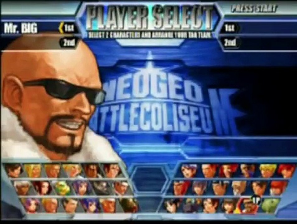 NeoGeo Battle Coliseum character select