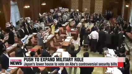 Japan's lower house to vote on Abe's controversial security bills