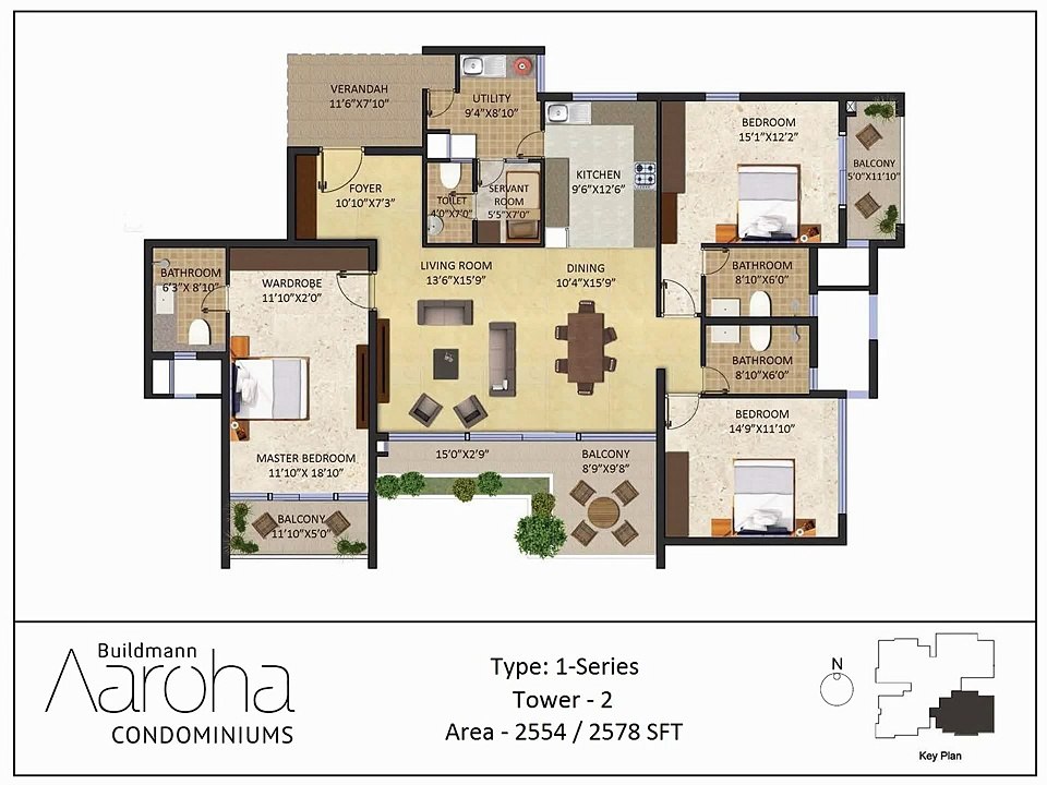 3BHK Apartments sale in Old Madras Road, Bangalore at Sukritha Aaroha Condominiums