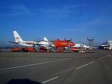 Liege airport. Tupolev Tu-204, Airbus A-300   Boeing 737.