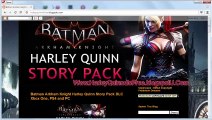 Batman Arkham Knight Harley Quinn Story Pack DLC Redeem Code PS4