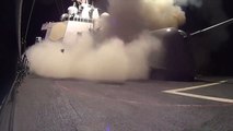 USS Arleigh Burke launches Tomahawk Land Attack Missiles to combat ISIL