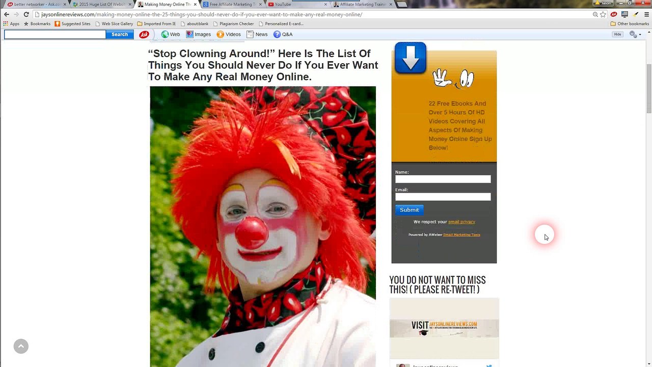 Free Affiliate Marketing Training  Learn How To Be An Affiliate Marketer My Best Blog Posts