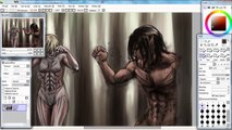 [SAI] Speed Paint - Eren vs Annie (Attack on Titan)