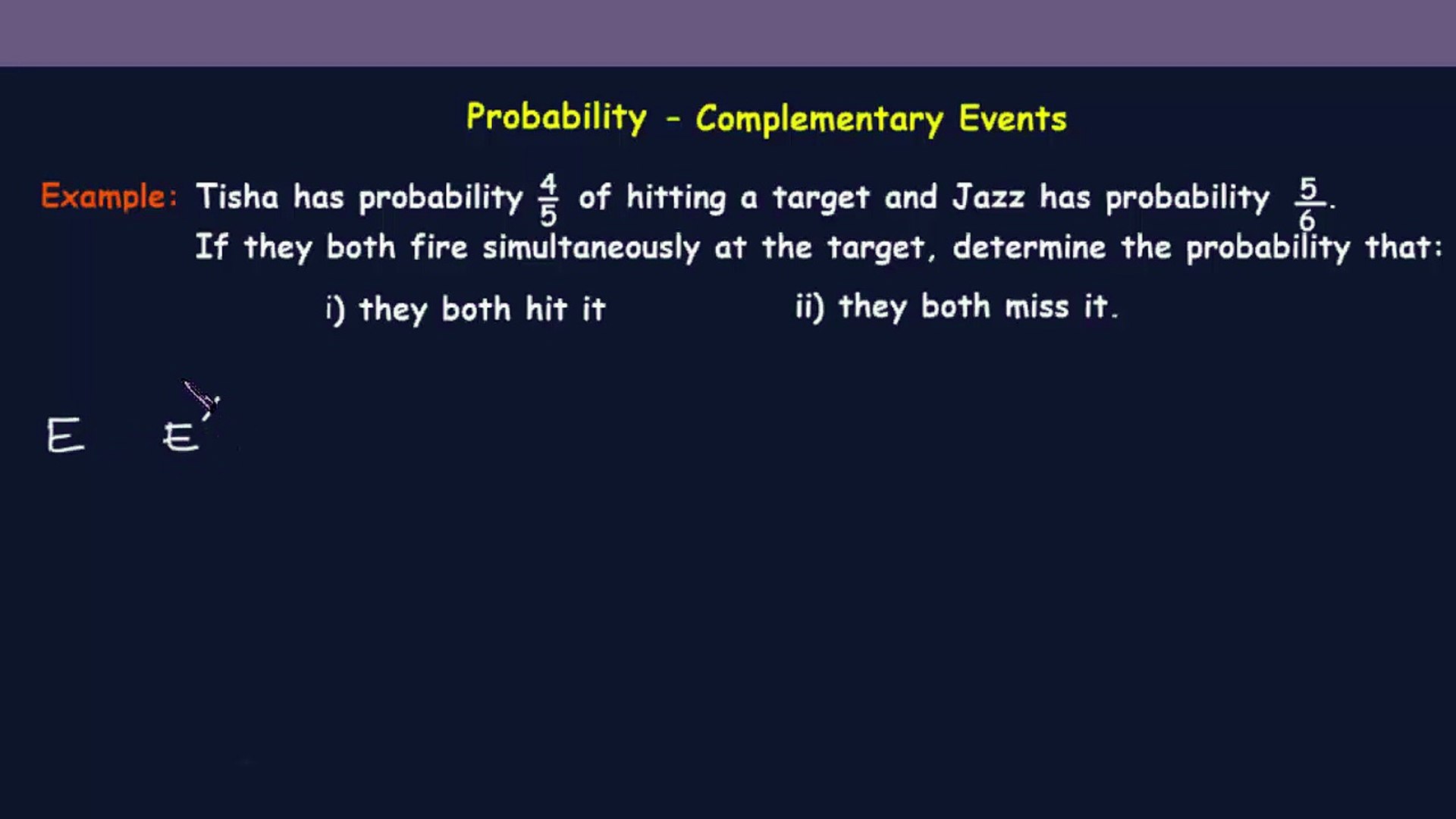 ⁣Probability: Part 3. Compound Events - Example of Complementary Events