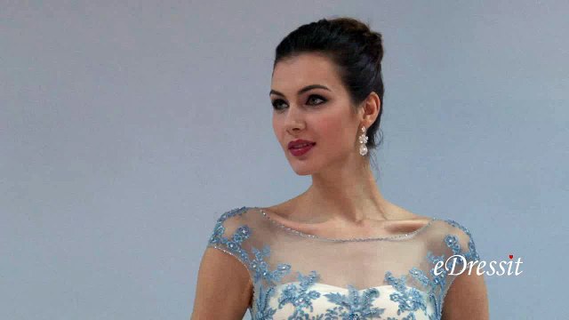 eDressit Cap Sleeves Embroidery Prom Dress Formal Dress